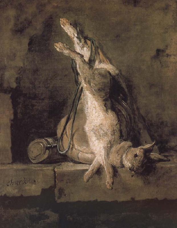 Jean Baptiste Simeon Chardin Hare hunting bags and powder extinguishers Germany oil painting art